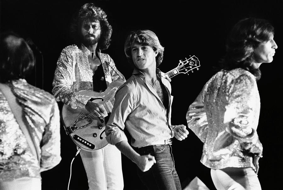 The Bee Gees In Concert At Dodger #1 Photograph by George Rose