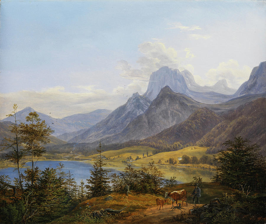 Munich Movie Painting - The Bergsee  by Johann Nepomuk Ott