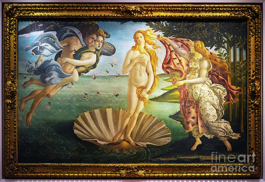 The Birth of Venus Sandro Botticelli Uffizi Gallery Florence Italy  #1 Photograph by Wayne Moran