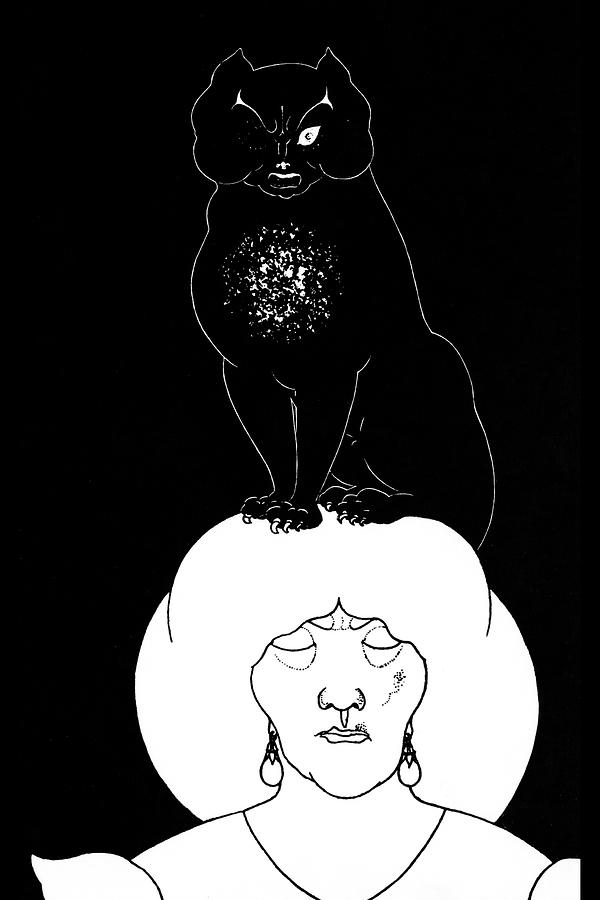 The Black Cat Painting by Aubrey Beardsley - Fine Art America