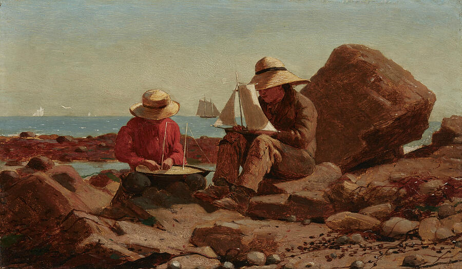 The Boat Builders, from 1873 Painting by Winslow Homer