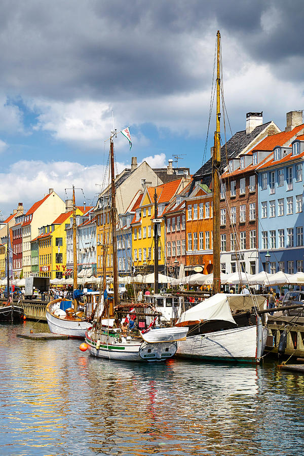 City Photograph - The Boat In Nyhavn Canal, Copenhagen #1 by Jan Wlodarczyk