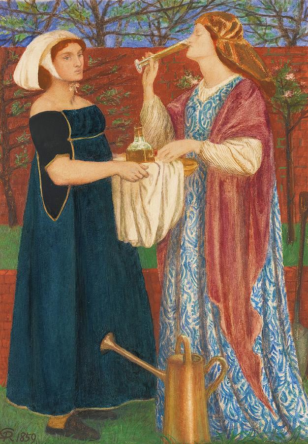 The Bower Garden Painting By Dante Gabriel Rossetti - Fine Art America