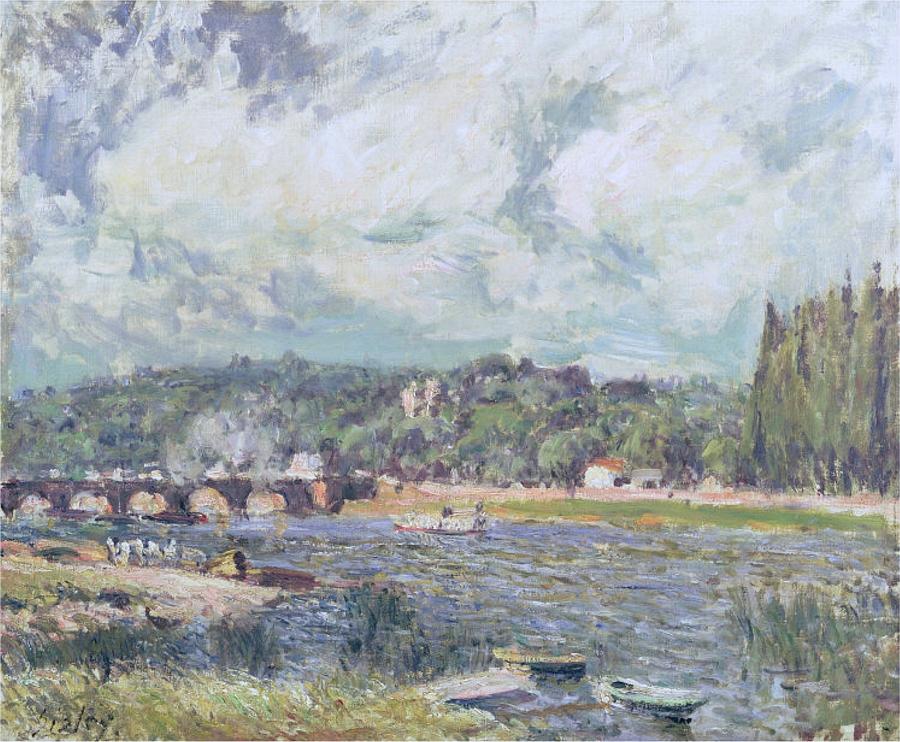 The Bridge near Sevres, 1877 Painting by Alfred Sisley - Fine Art America