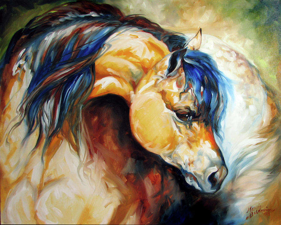 Horse Painting - The Buckskin #1 by Marcia Baldwin