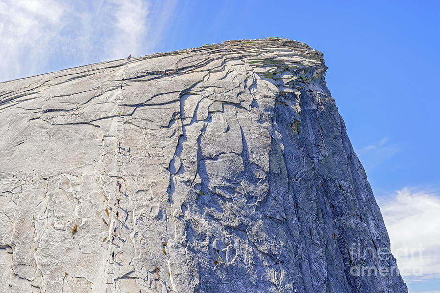 The Cables Up Half Dome In Yosemite National Park Photograph