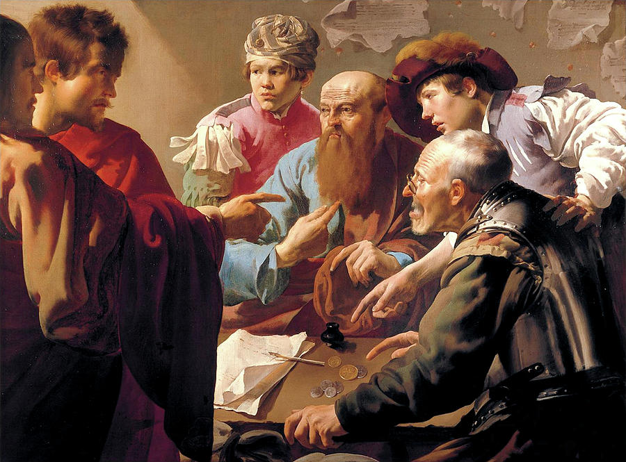 The Calling of Matthew  Painting by Hendrick ter Brugghen
