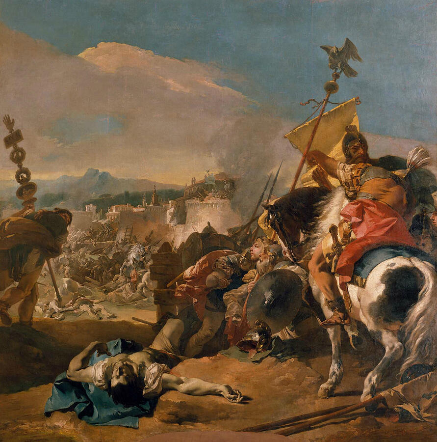 The Capture of Carthage #1 Painting by Giovanni Battista Tiepolo