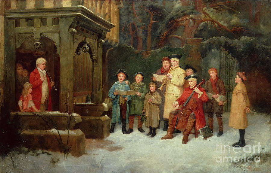 The Carol Singers, 1893 Painting by William M Spittle