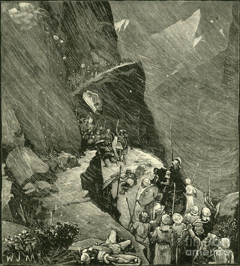 The Carthaginians Crossing The Alps #1 Drawing by Print Collector