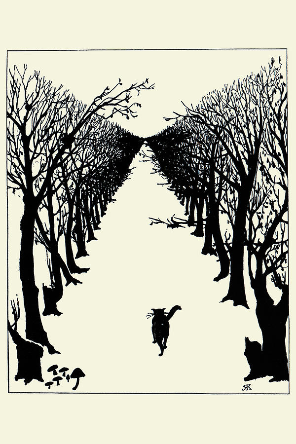 Tree Painting - The Cat that Walked by Himself #1 by Rudyard Kipling