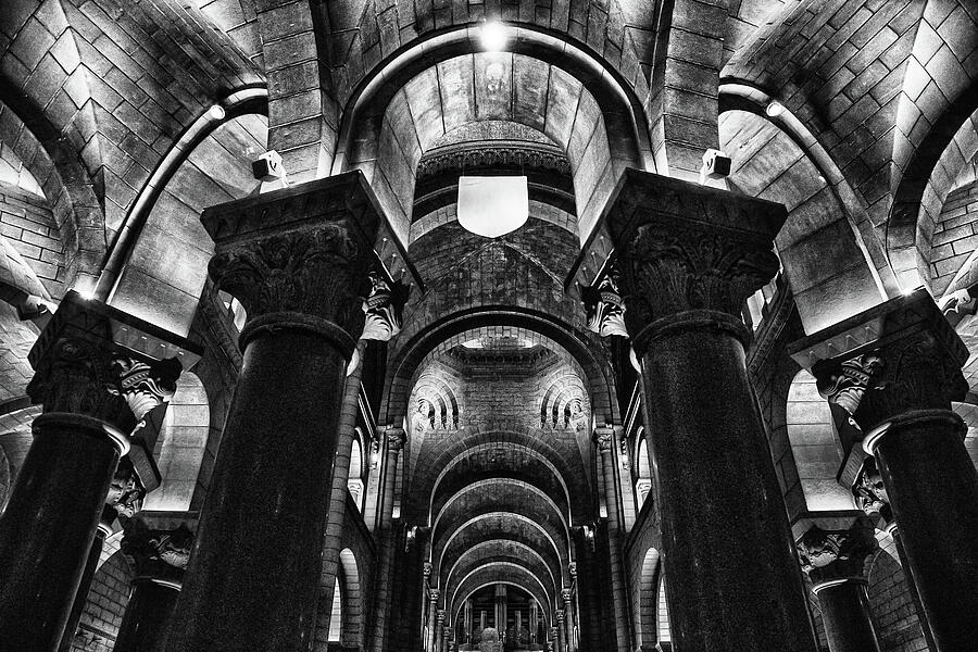 The Cathedral of Our Lady Immaculate, Monaco BW by Wayne Moran The Cathedral of Our Lady Immaculate, Monaco BW by Wayne Moran