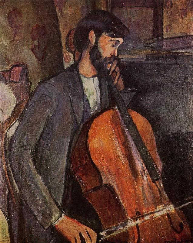 The Cellist - 1909 - Painting - Oil On Canvas Painting