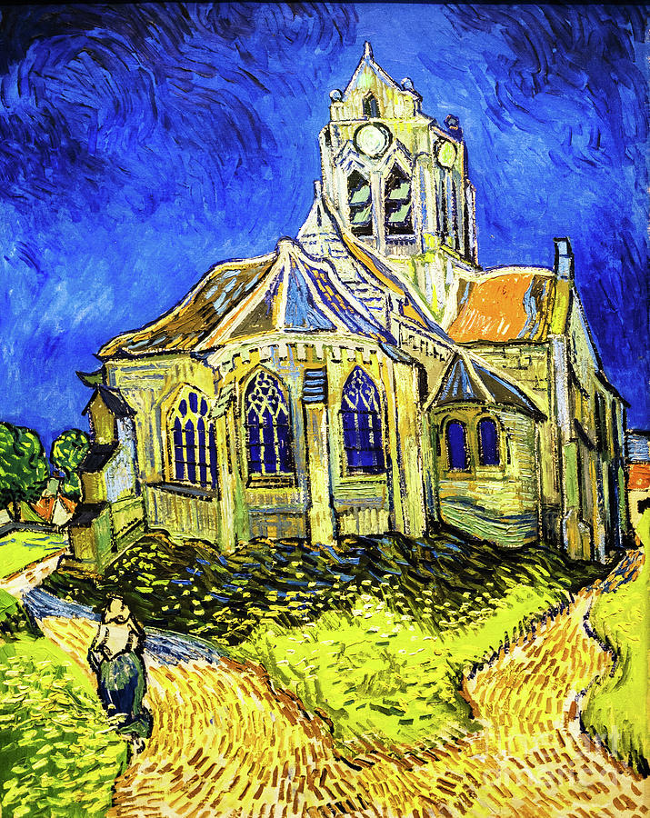 The Church at Auvers-sur-Oise by Van Gogh Painting by M G Whittingham