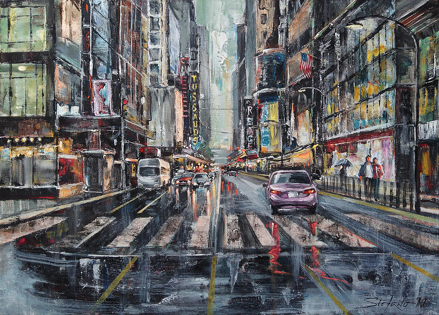 Rain Painting - The City Rhythm by Stefano Popovski Rain Painting - The City Rhythm by Stefano Popovski