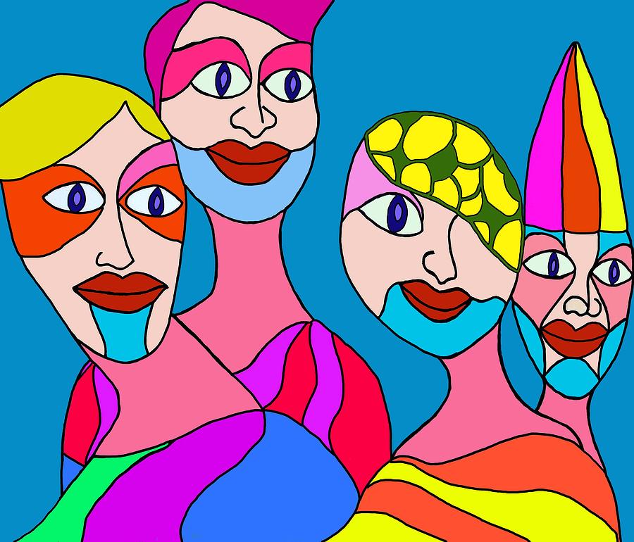 The Clowns #1 Digital Art by Laura Smith
