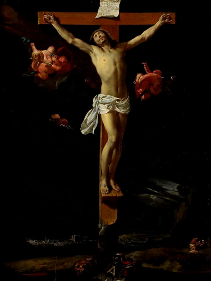 Charles Le Brun Painting - The Crucifixion  by Charles le Brun