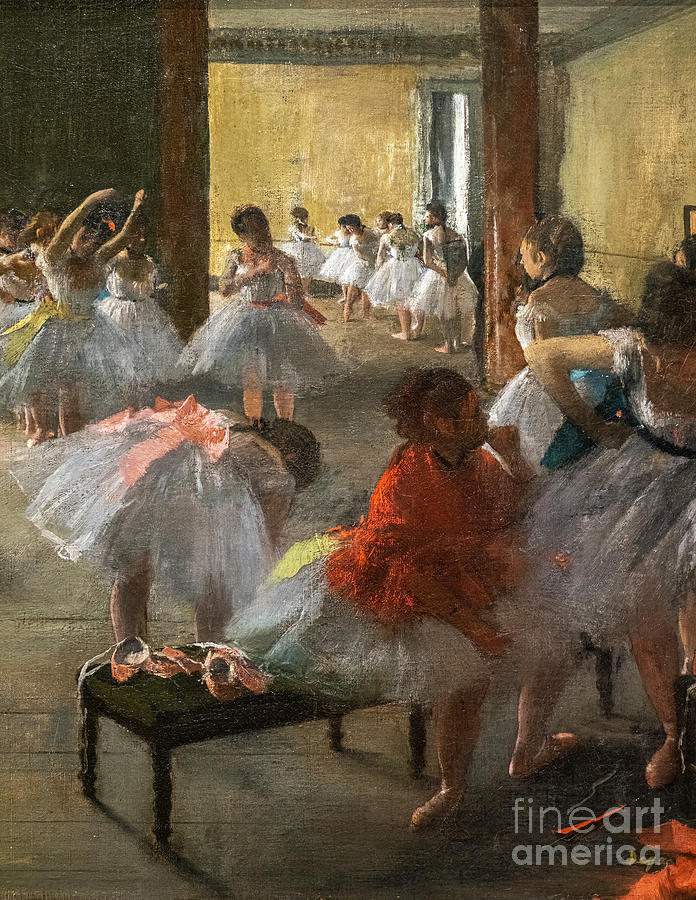 The Dance Class Detail 1873 Painting by Edgar Degas