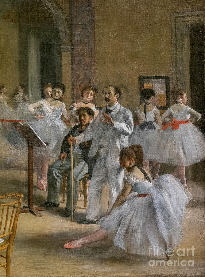 The Dance Lecon Detail 1872 Painting by Edgar Degas