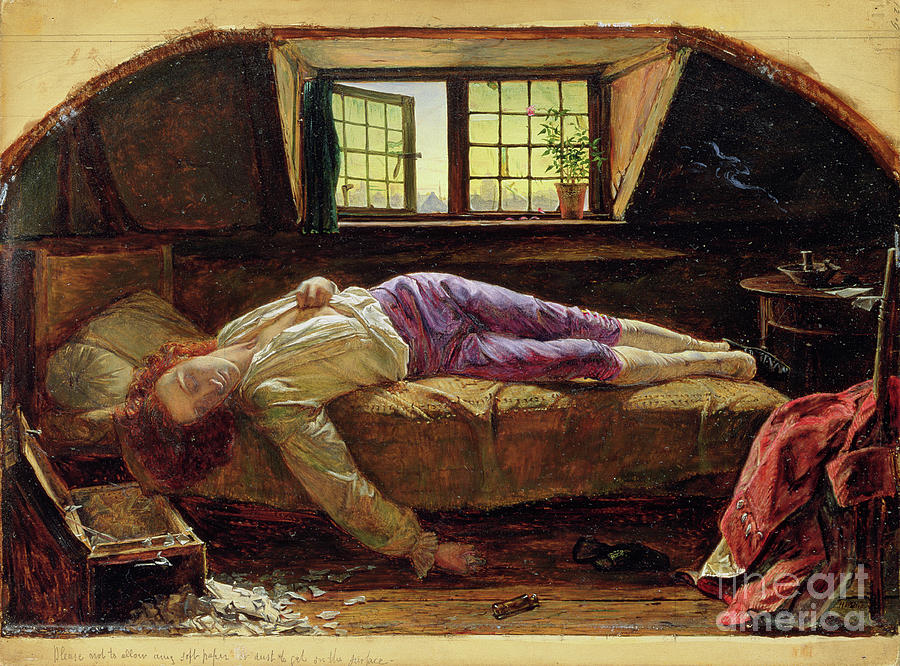 The Death Of Chatterton, C.1856 Painting by Henry Wallis