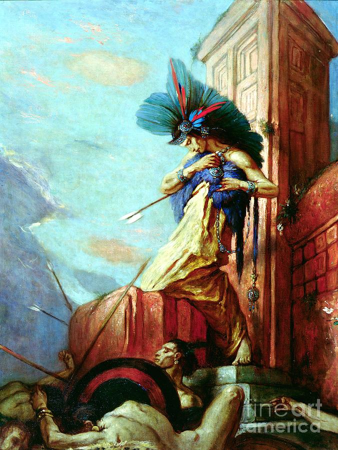 The Death Of Montezuma Painting by Charles Ricketts