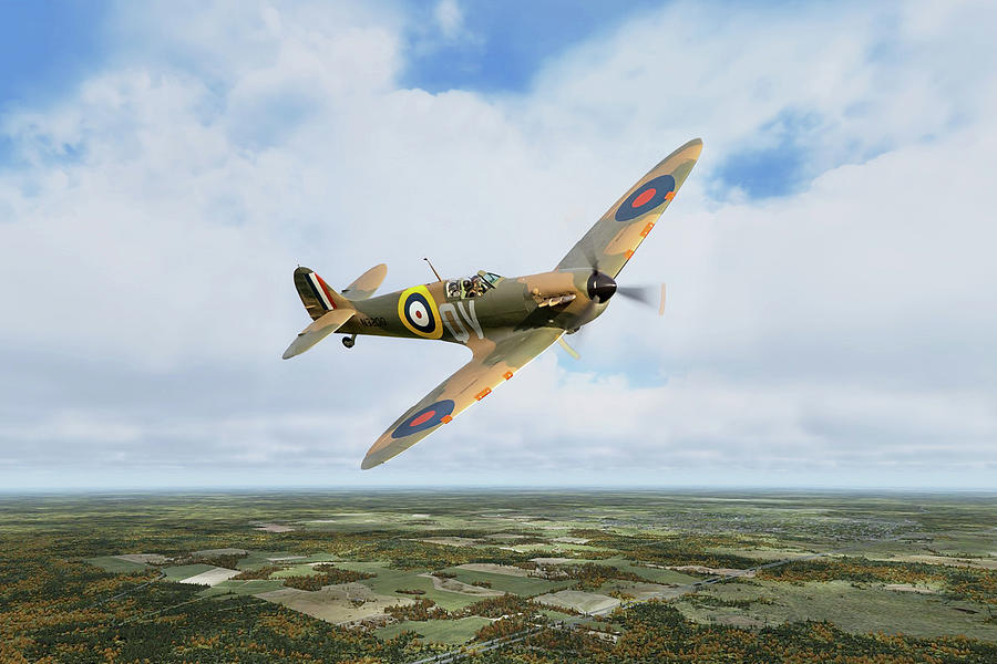 The Duxford Spitfire #1 Digital Art by Airpower Art