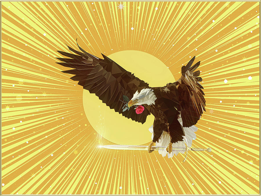 Bird Digital Art - The Eagle #1 by Harald Dastis