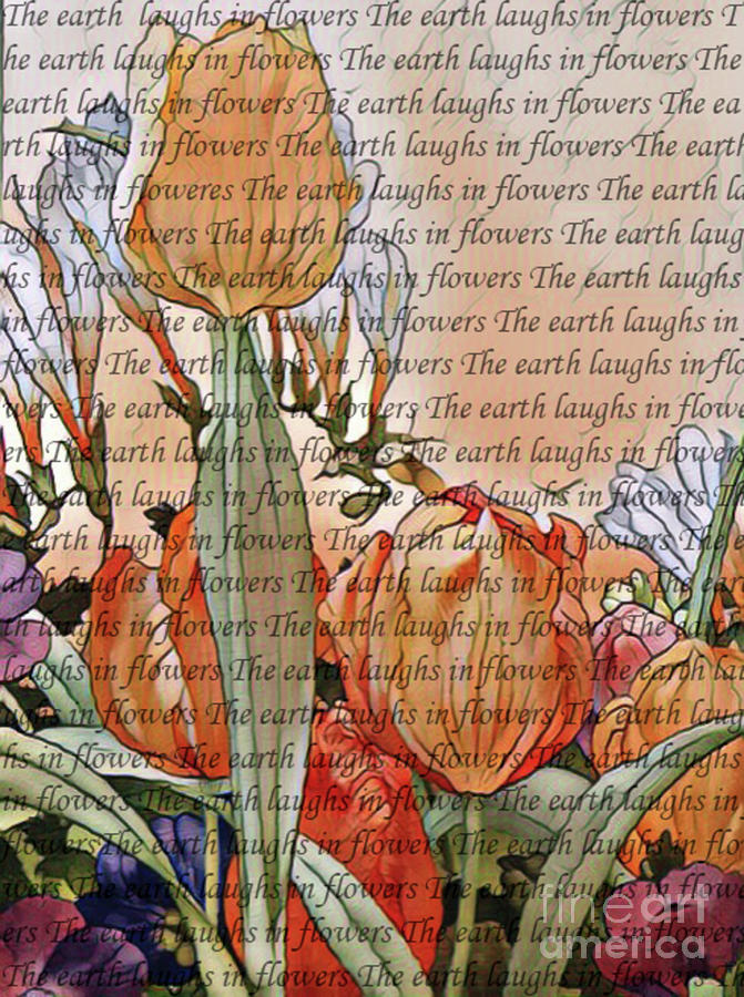The earth laughs in flowers #1 Digital Art by Jackie MacNair