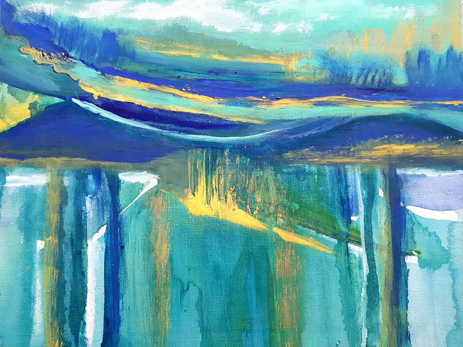 Abstract Painting - The Emerald Sea #1 by Nikki Dalton