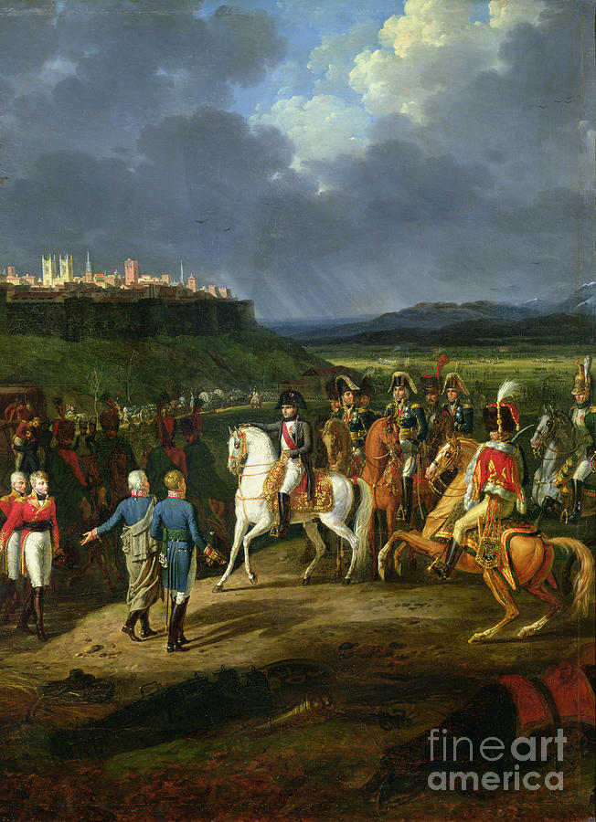 The English Prisoners At Astorga Being Presented To Napoleon Bonaparte Painting by Hippolyte Lecomte
