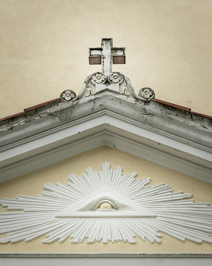The Eye Of Providence Over The Entrance Of Church St. Johannes In Laas Photograph