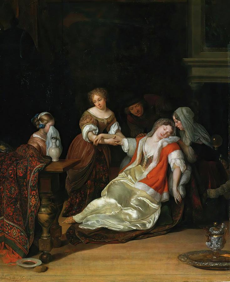 The Fainting Fit Painting by Eglon Van Der Neer - Fine Art America