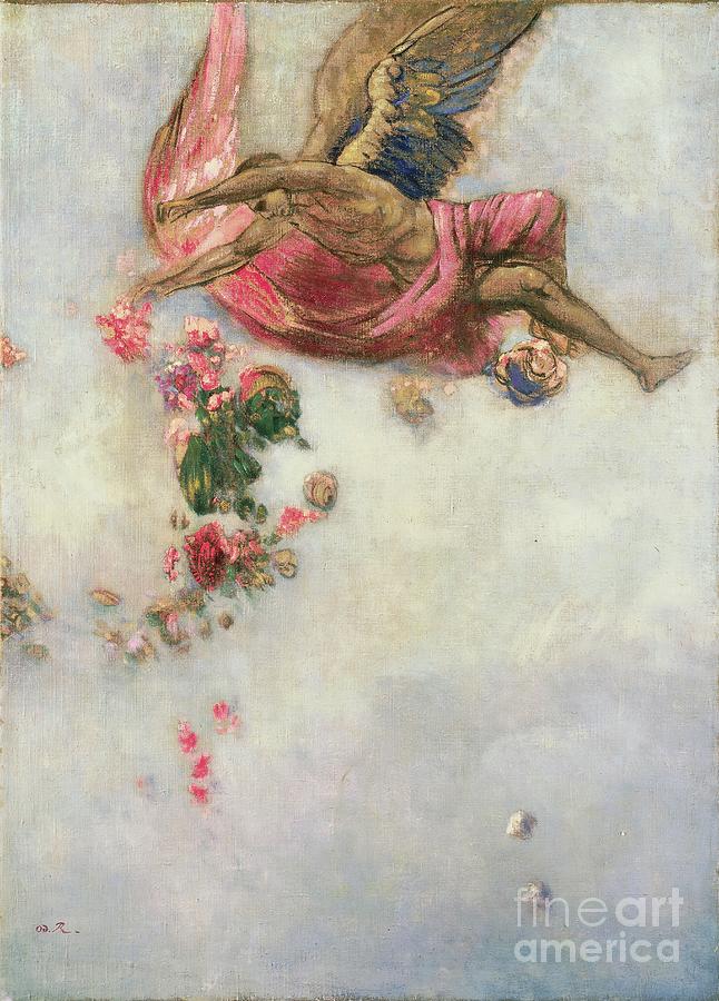 Flower Painting - The Fall Of Icarus by Odilon Redon