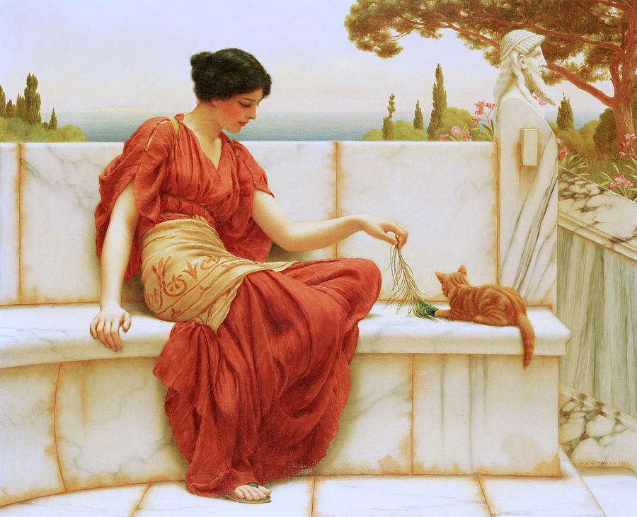 John William Godward Painting - The Favorite #1 by John William Godward