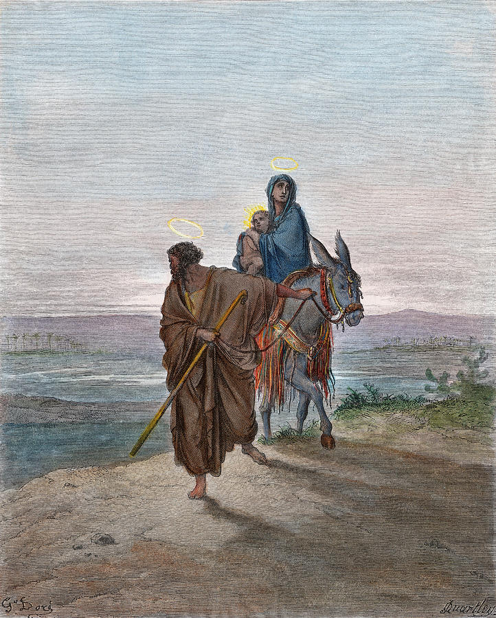 The Flight Into Egypt Painting by Gustave Dore - Fine Art America