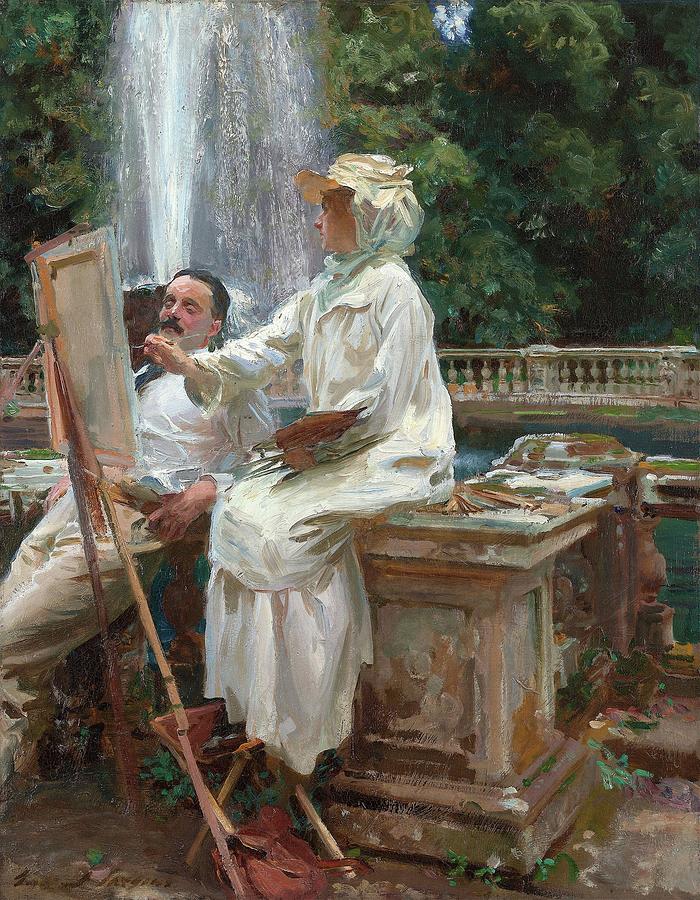 John Singer Sargent Painting - The Fountain, Villa Torlonia Frascati, Italy by John Singer Sargent