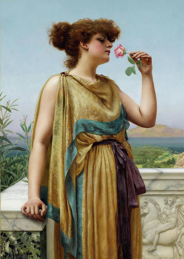 The Fragrant Rose Painting by John William Godward - Fine Art America