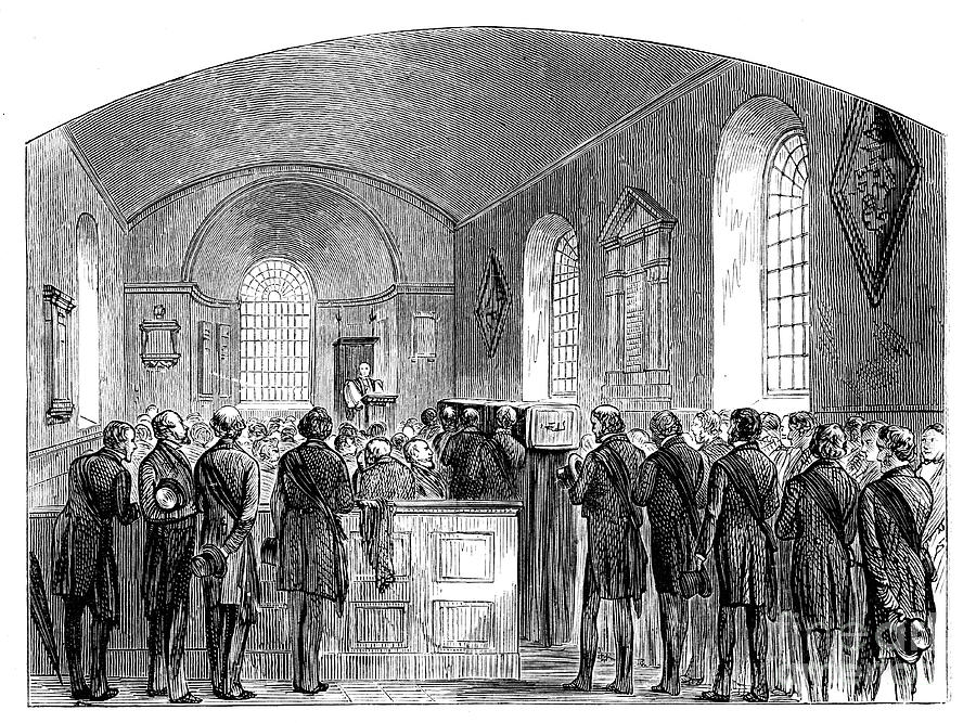 The Funeral Of Sir Robert Peel #1 Drawing by Print Collector
