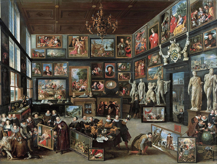The Gallery of Cornelis van der Geest #2 Painting by Willem van Haecht