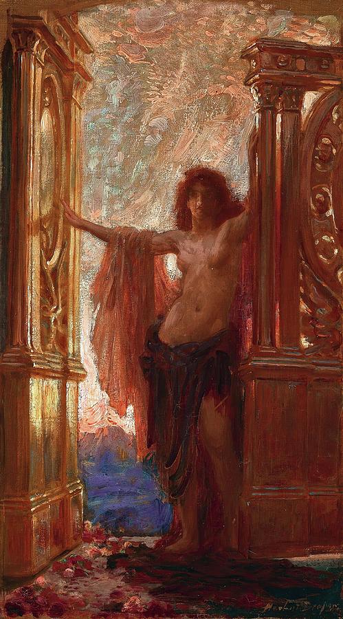 Nude Painting - The Gates Of Dawn by Herbert James Draper
