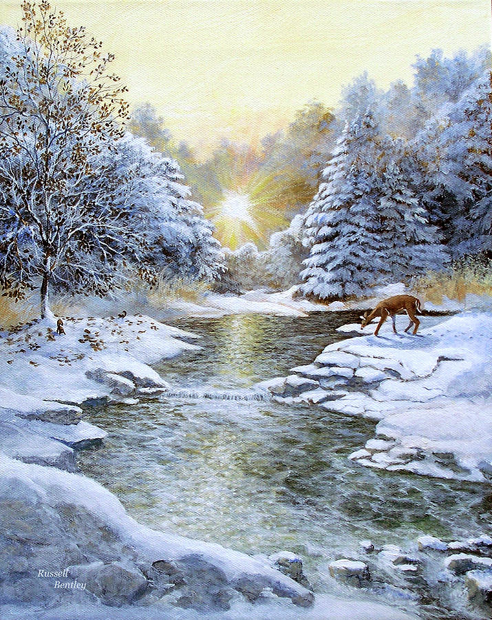 Winter Painting - The Gift #1 by Russell Bentley