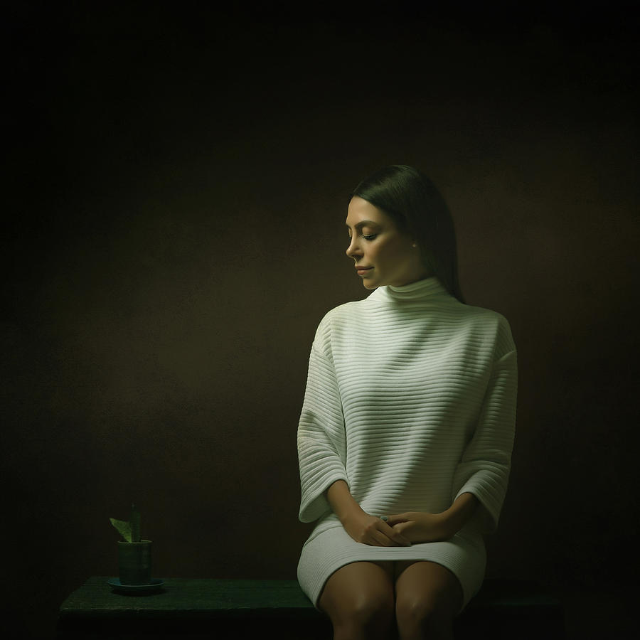 Mood Photograph - The Girl & Plant by Moein Hashemi Nasab Mood Photograph - The Girl & Plant by Moein Hashemi Nasab