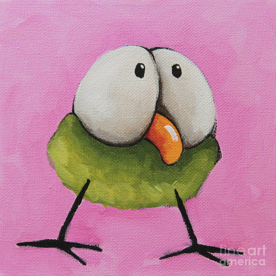 The Green Bird #2 Painting by Lucia Stewart