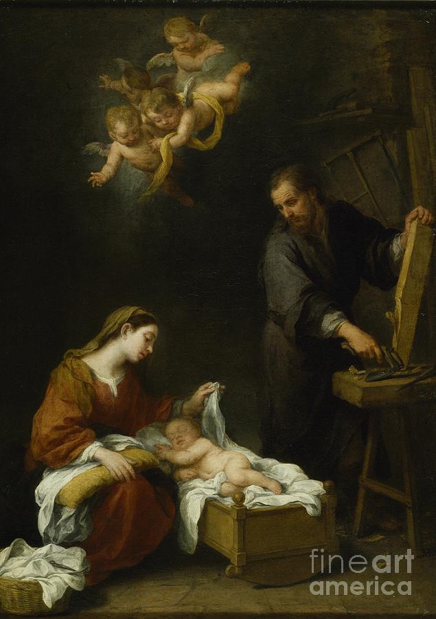 The Holy Family Painting by Bartolome Esteban Murillo - Pixels