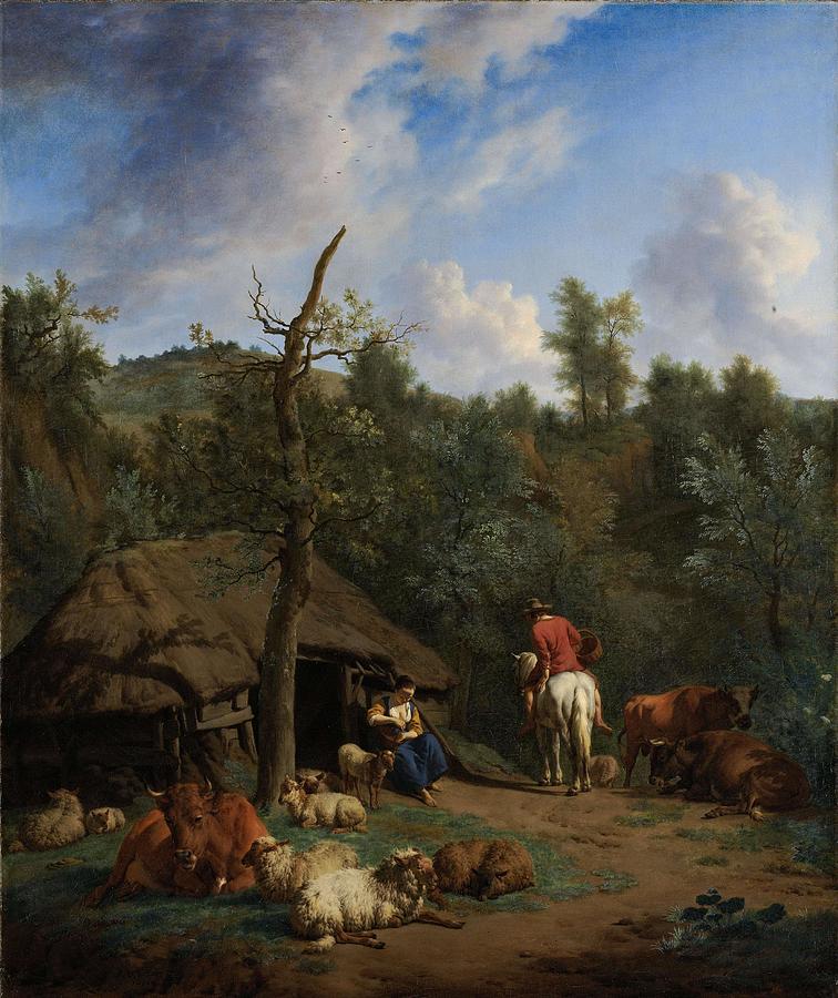 The Hut. Painting by Adriaen Van De Velde | Fine Art America