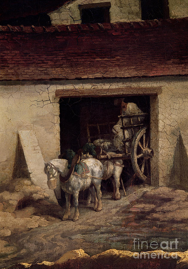 The Kiln At The Plaster Works Painting by Theodore Gericault