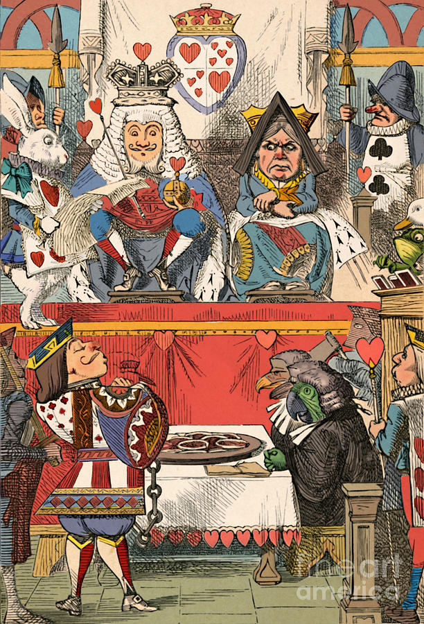 The King And Queen Of Hearts In Court #1 Drawing by Print Collector