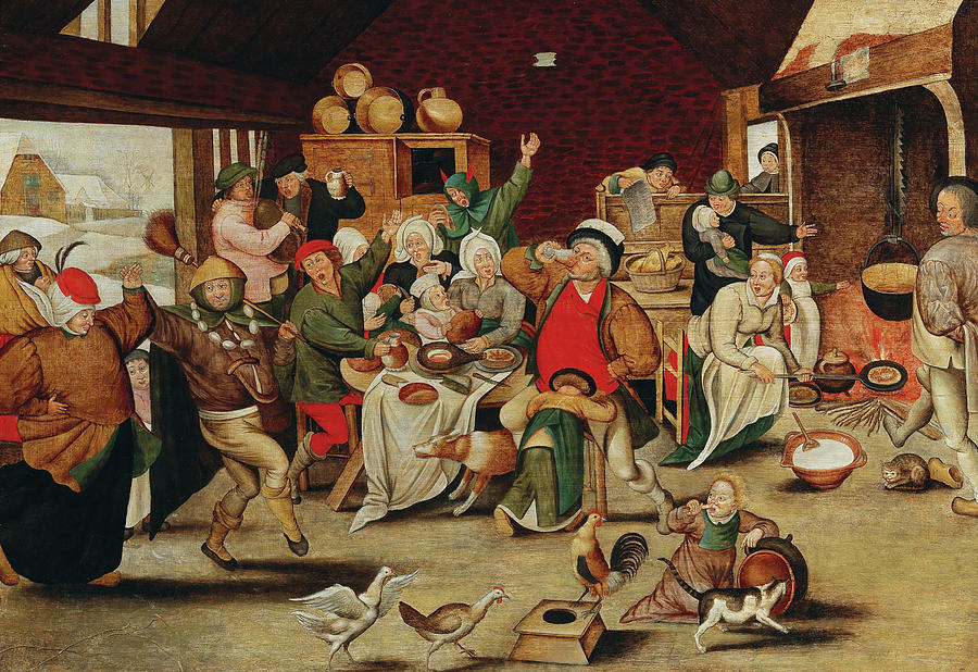 The king drinks Painting by Pieter Brueghel the Younger - Pixels