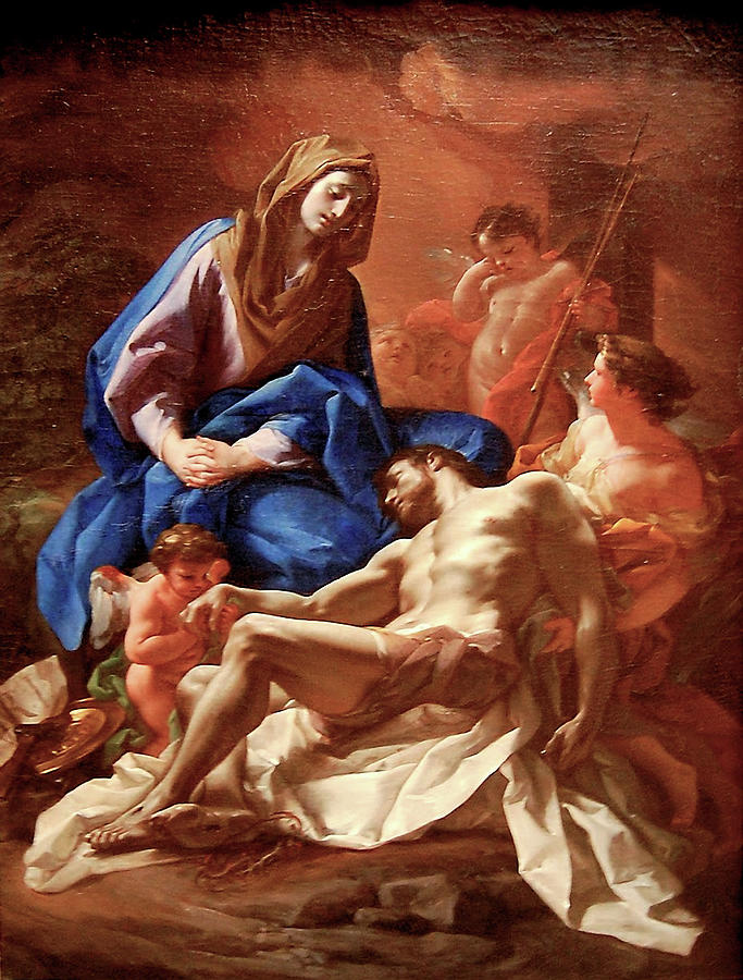 The Lamentation  Painting by Corrado Giaquinto