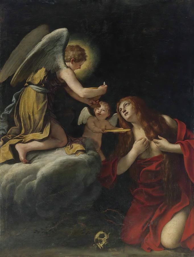 The Last Communion Of The Magdalene Painting by Lucio Massari | Fine ...